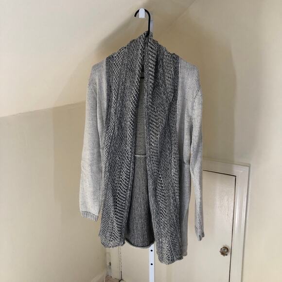 Peruvian Link EUC 100% Alpaca Sweater Gray Taupe Open Cardigan Sweater Size XS - Picture 1 of 8